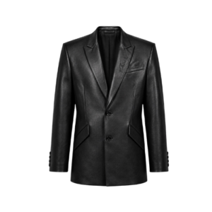 CHIVALRY BLACK PEARL LEATHER BLAZER (Hand-braided to order)